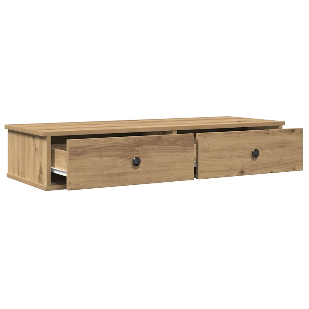 Vegghylle Artisan Eik med skuffer 100x37,5x19cm