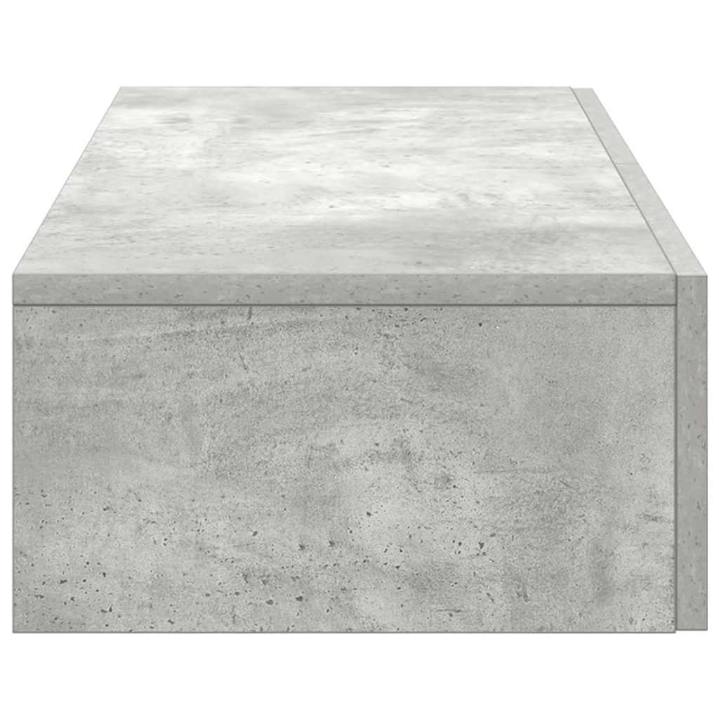 Vegghylle Betonggrå med skuffer 80x33x17 cm