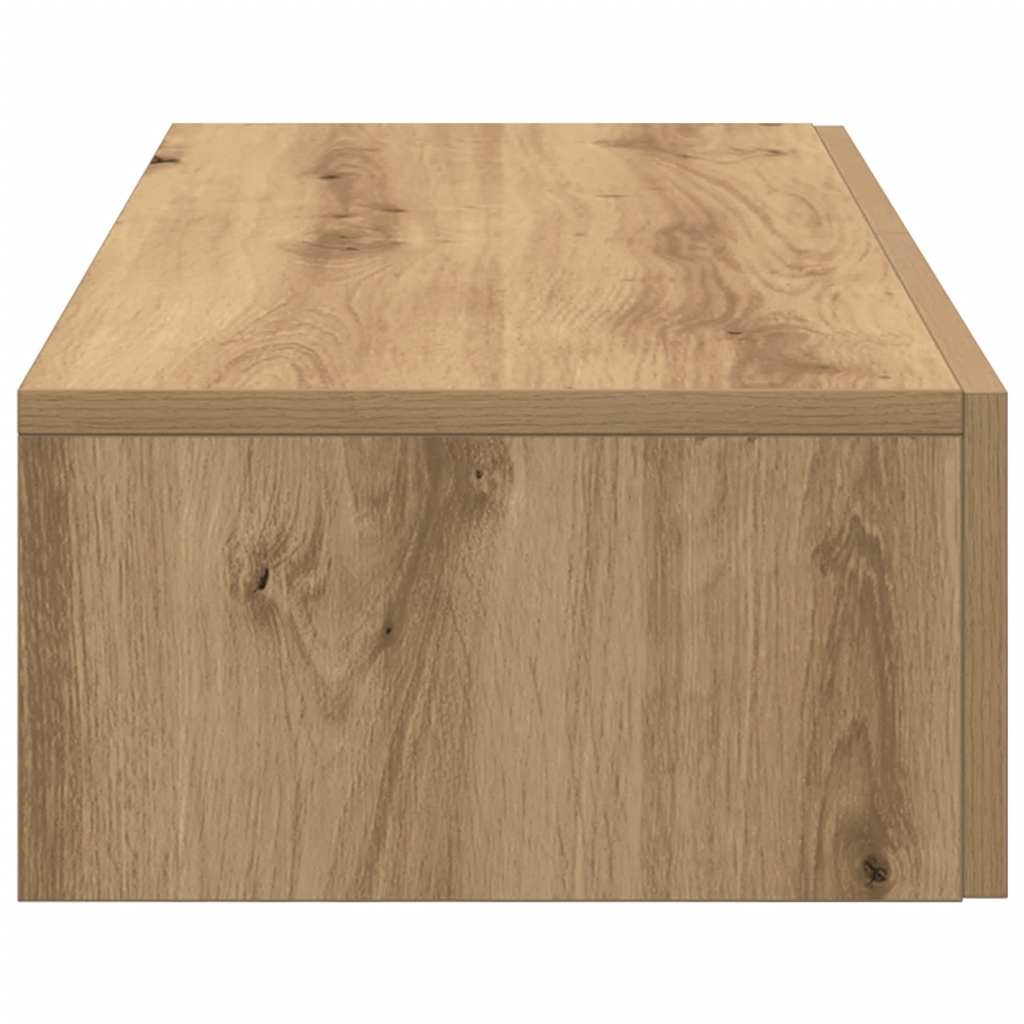 Vegghylle Artisan Eik med skuffer 80x33x17 cm