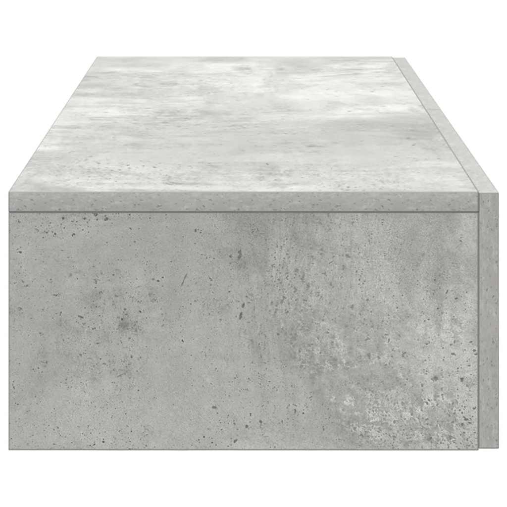 Vegghylle Betonggrå med skuffer 100x36x19 cm