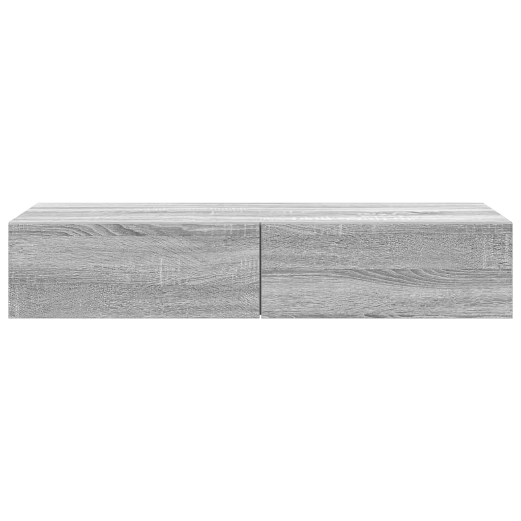 Vegghylle Sonoma Grå med skuffer 100x36x19 cm