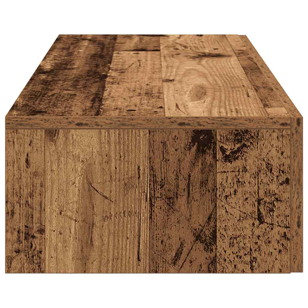 Vegghylle Gammelt Tre med skuffer 100x36x19 cm