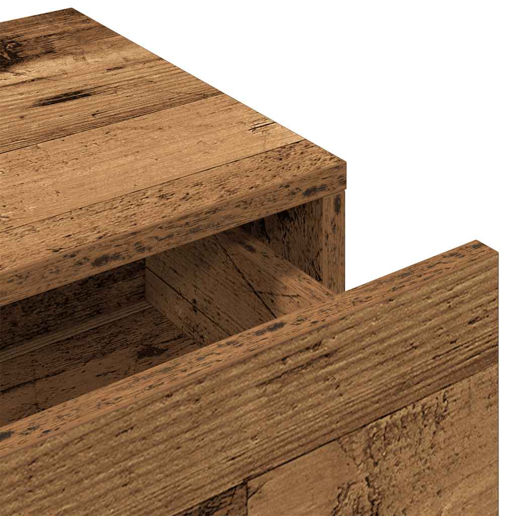 Vegghylle Gammelt Tre med skuffer 100x36x19 cm
