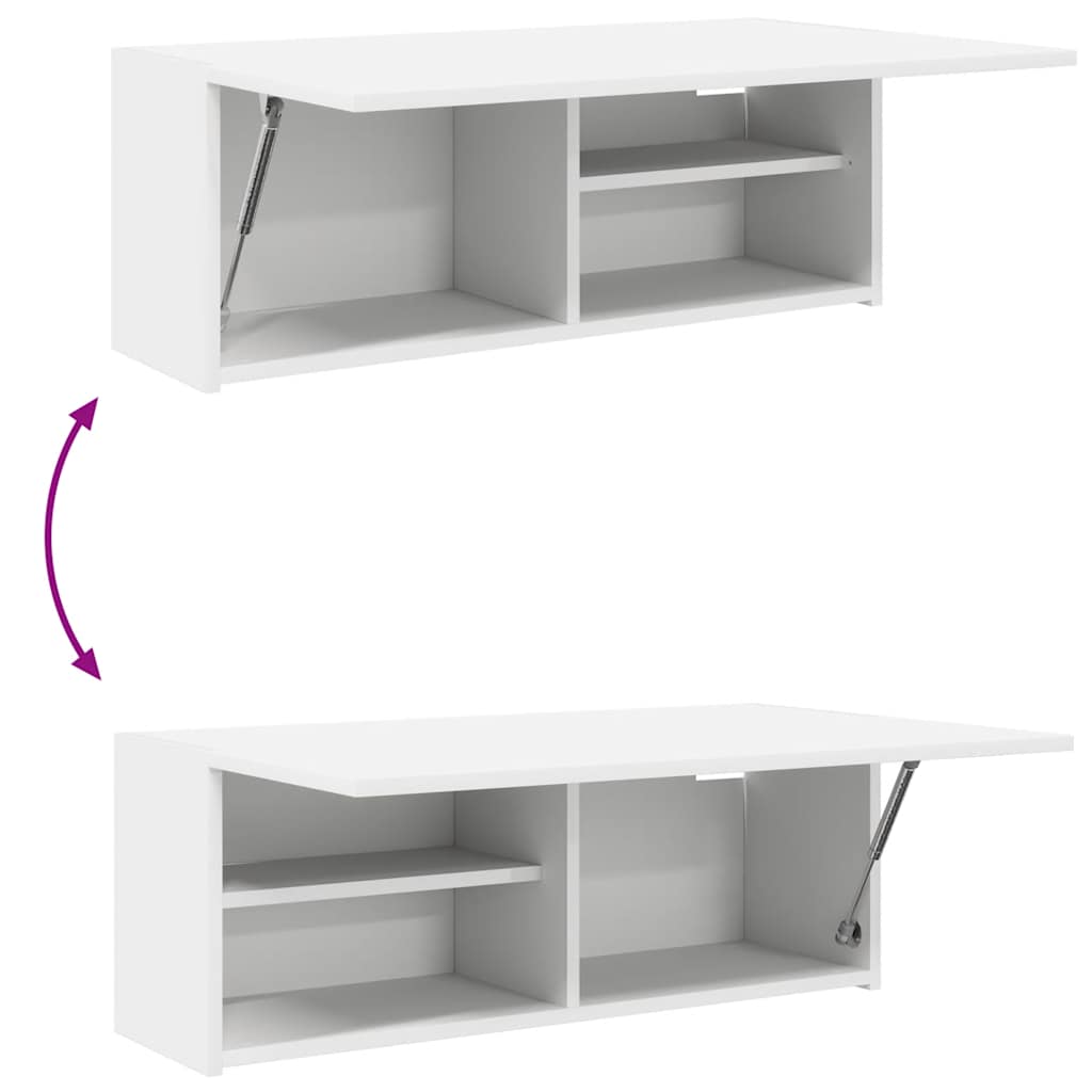 Baderomsskap Hvit 80x25x30 cm