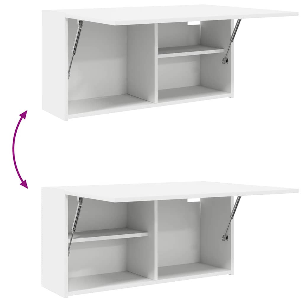 Baderomsskap Hvit 80x25x40 cm