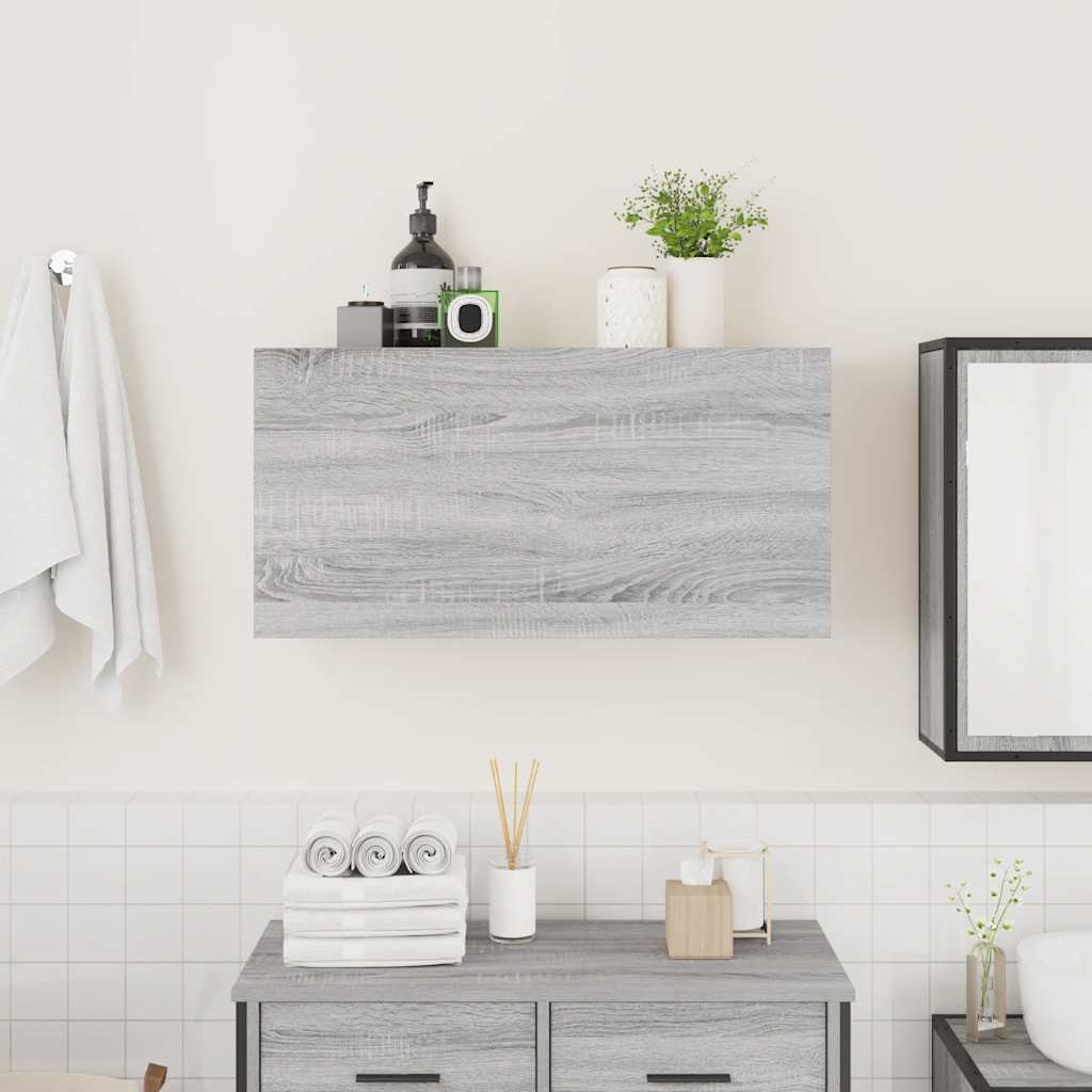 Baderomsskap Sonoma Grå 80x25x40 cm
