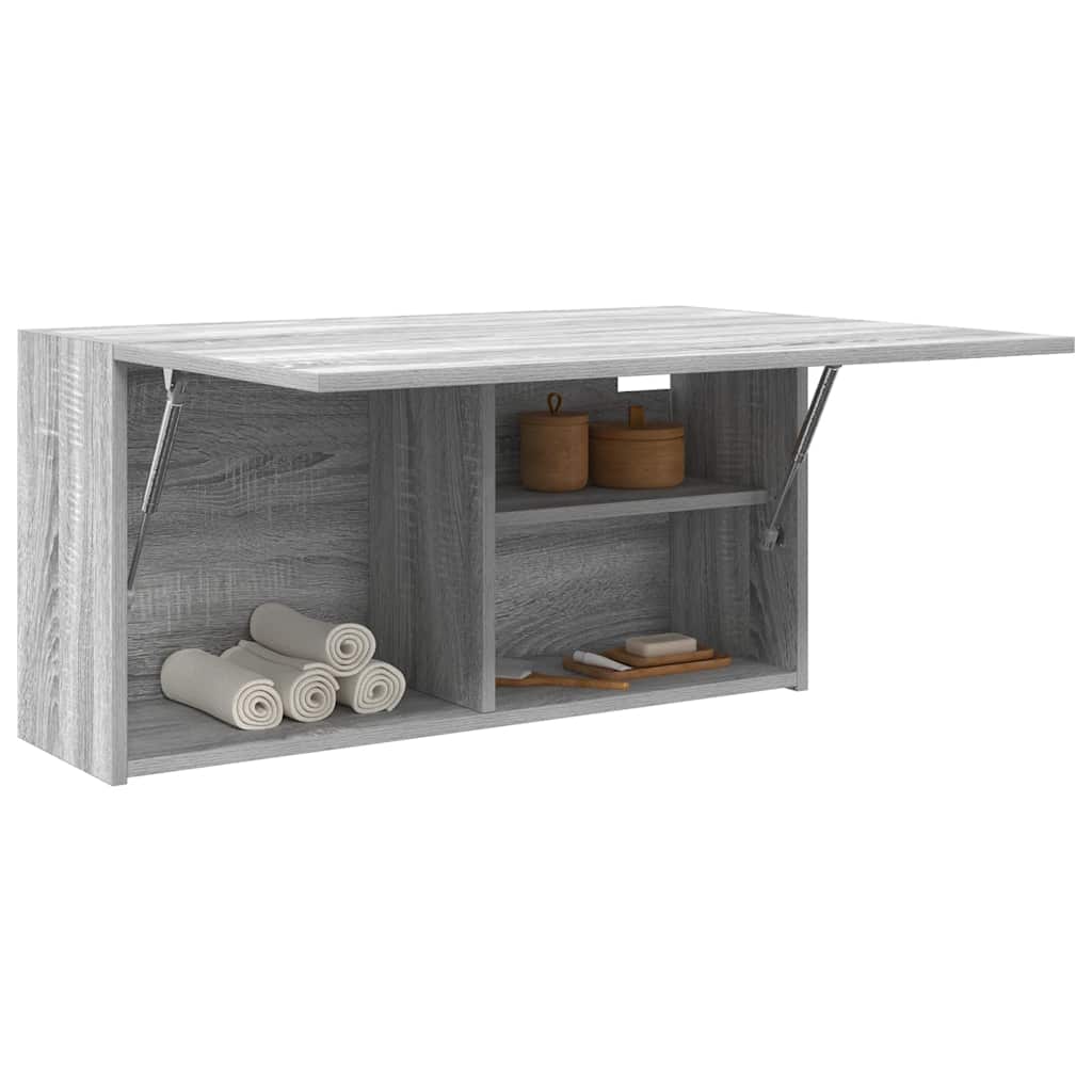 Baderomsskap Sonoma Grå 80x25x40 cm
