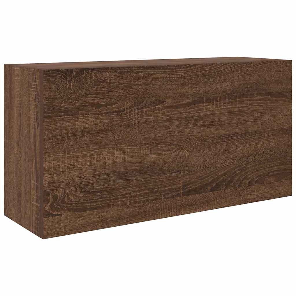 Baderomsskap Brun Eik 80x25x40 cm
