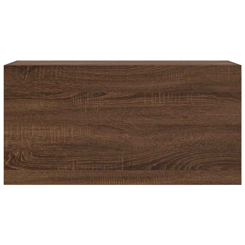 Baderomsskap Brun Eik 80x25x40 cm