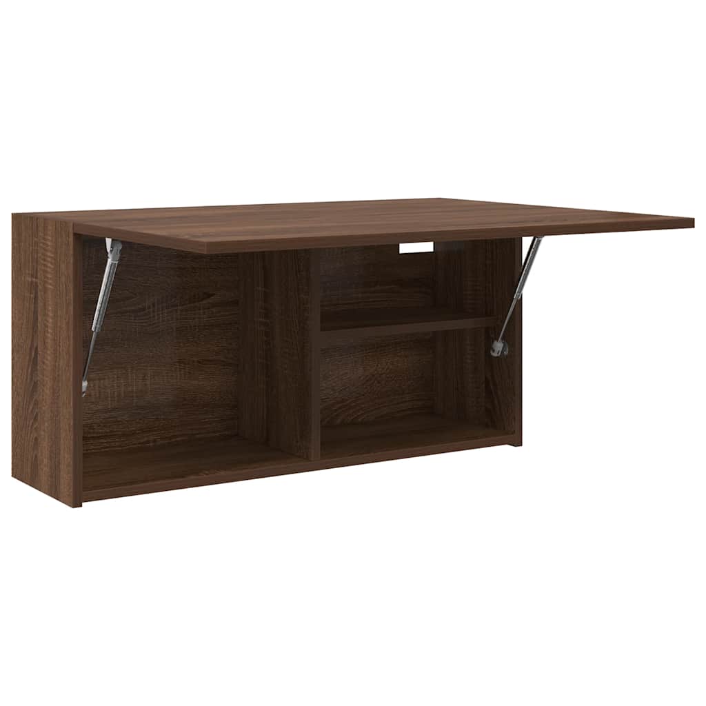Baderomsskap Brun Eik 80x25x40 cm