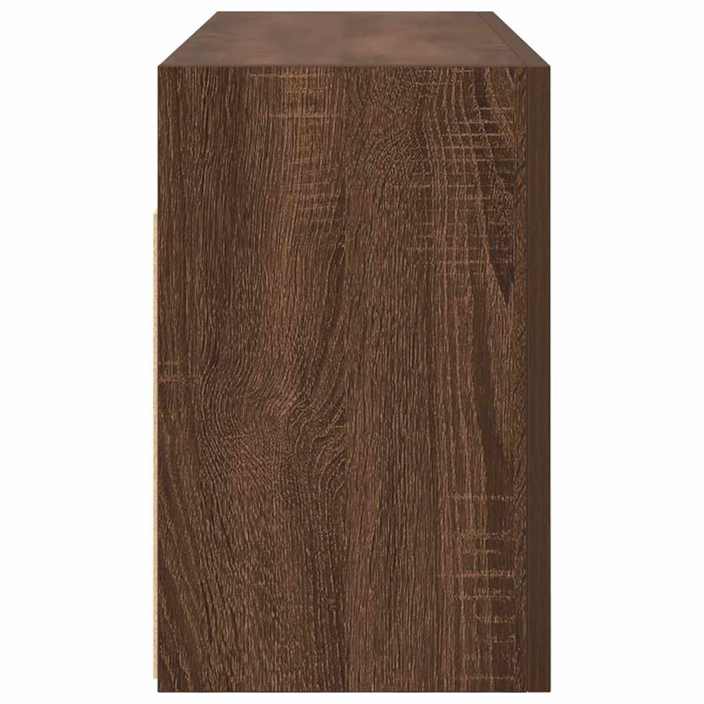 Baderomsskap Brun Eik 80x25x40 cm