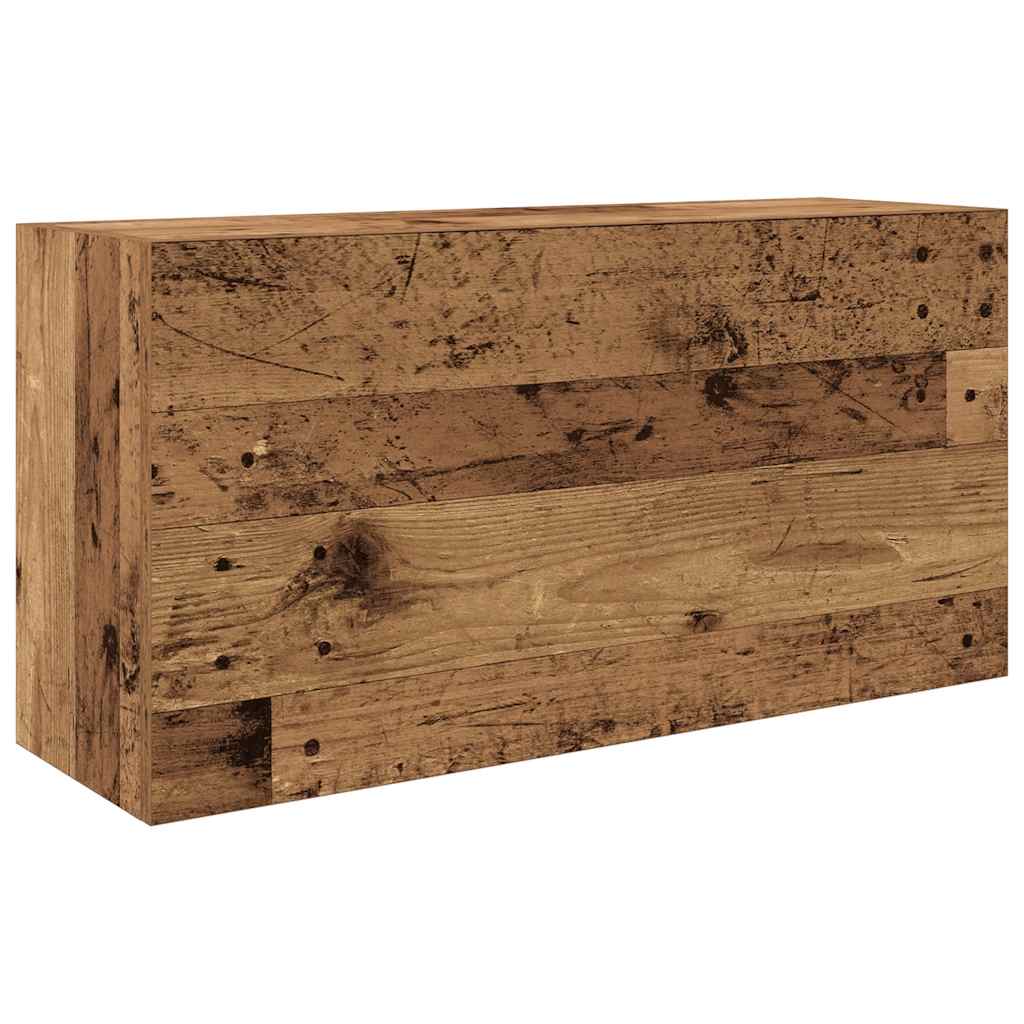 Baderomsskap Gammelt Tre 80x25x40 cm