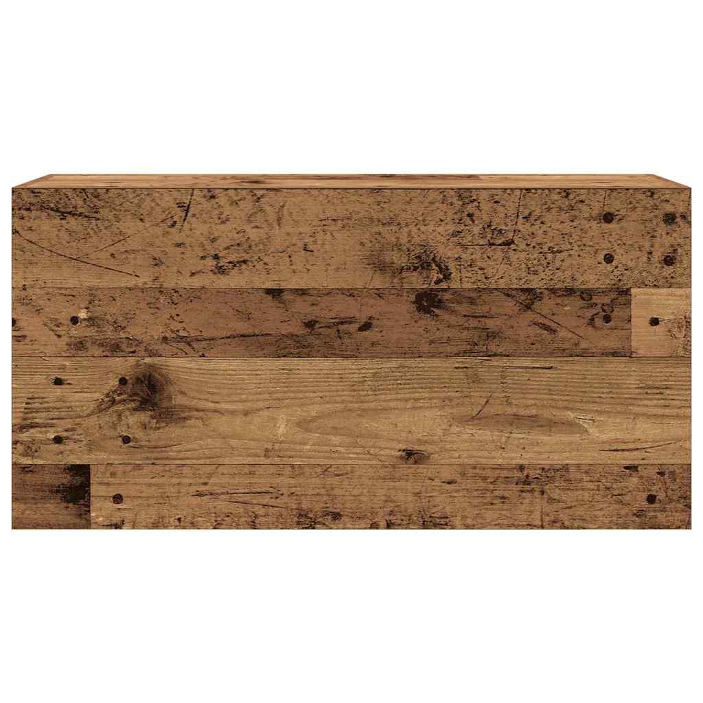 Baderomsskap Gammelt Tre 80x25x40 cm