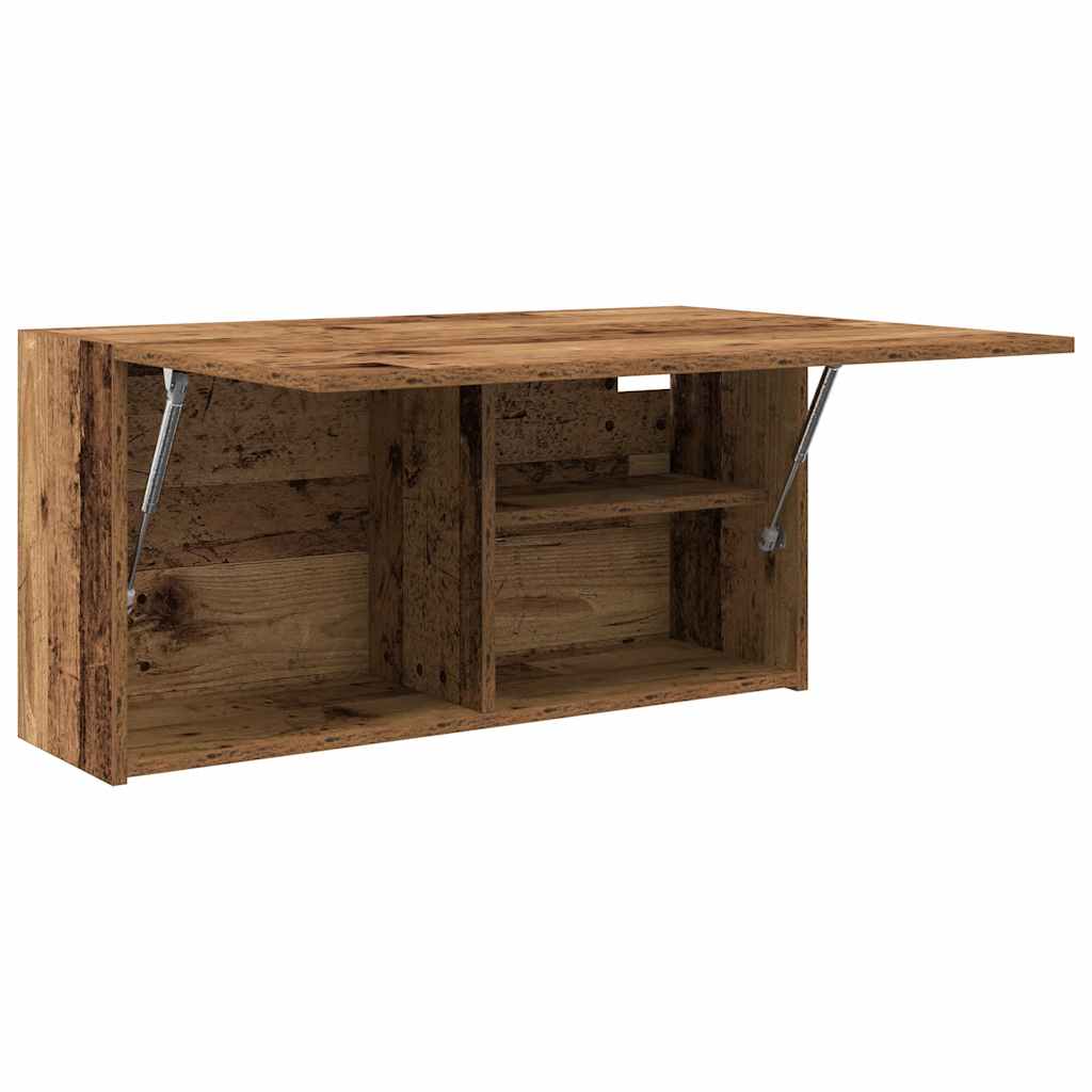 Baderomsskap Gammelt Tre 80x25x40 cm