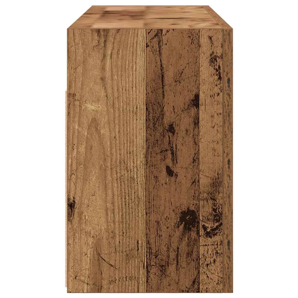 Baderomsskap Gammelt Tre 80x25x40 cm