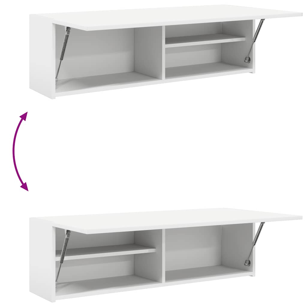 Baderomsskap Hvit 100x25x30 cm
