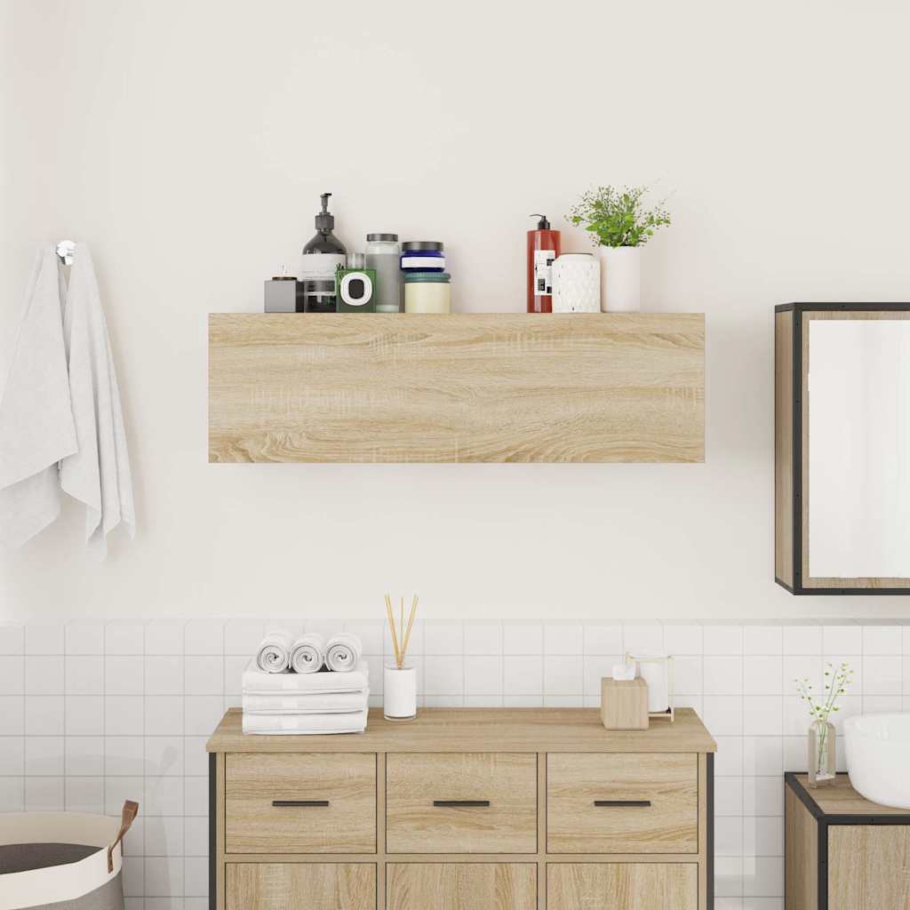 Baderomsskap Sonoma Eik 100x25x30 cm