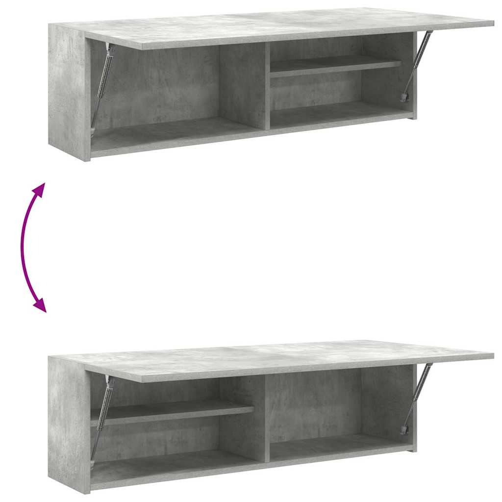 Baderomsskap Betonggrå 100x25x30 cm