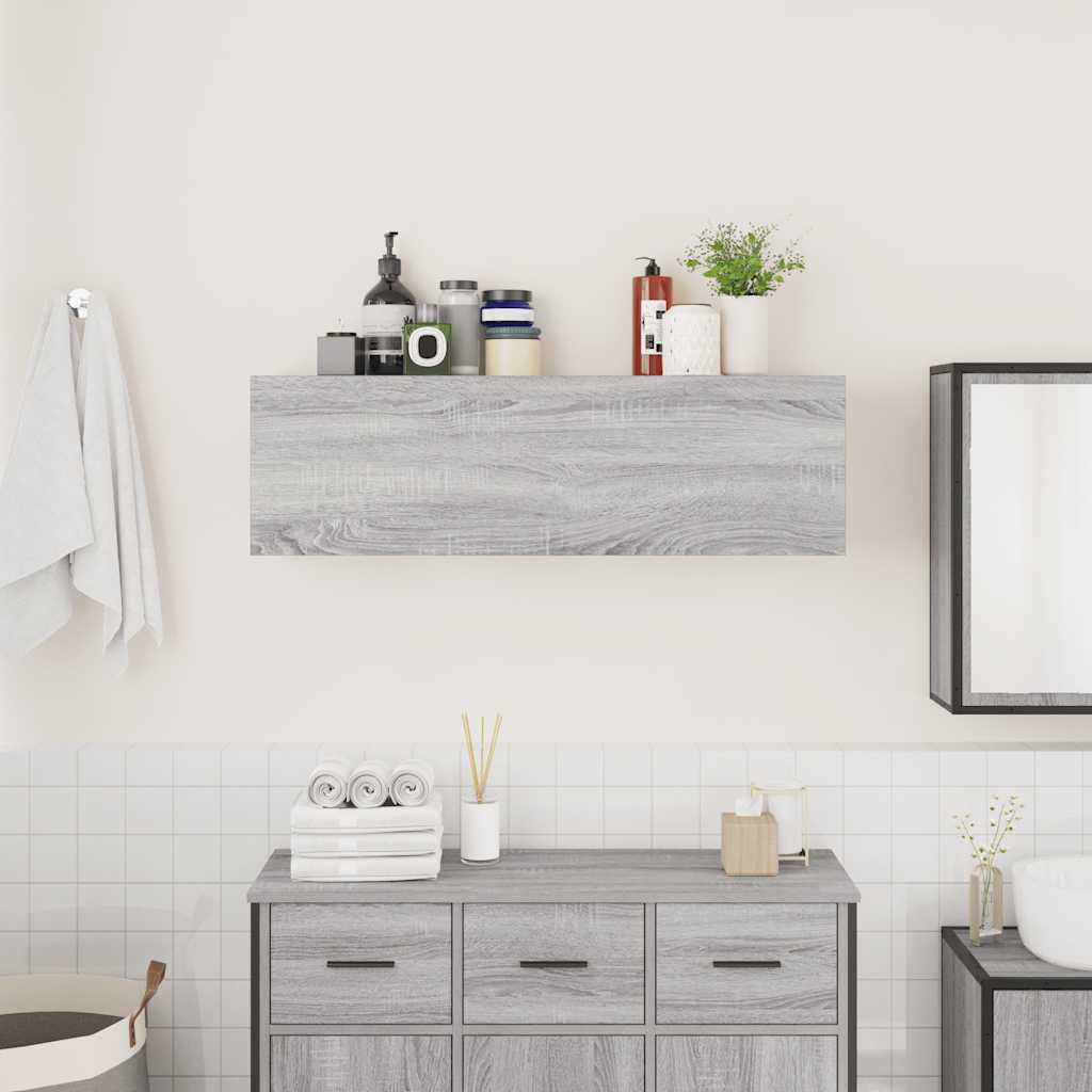 Baderomsskap Sonoma Grå 100x25x30 cm