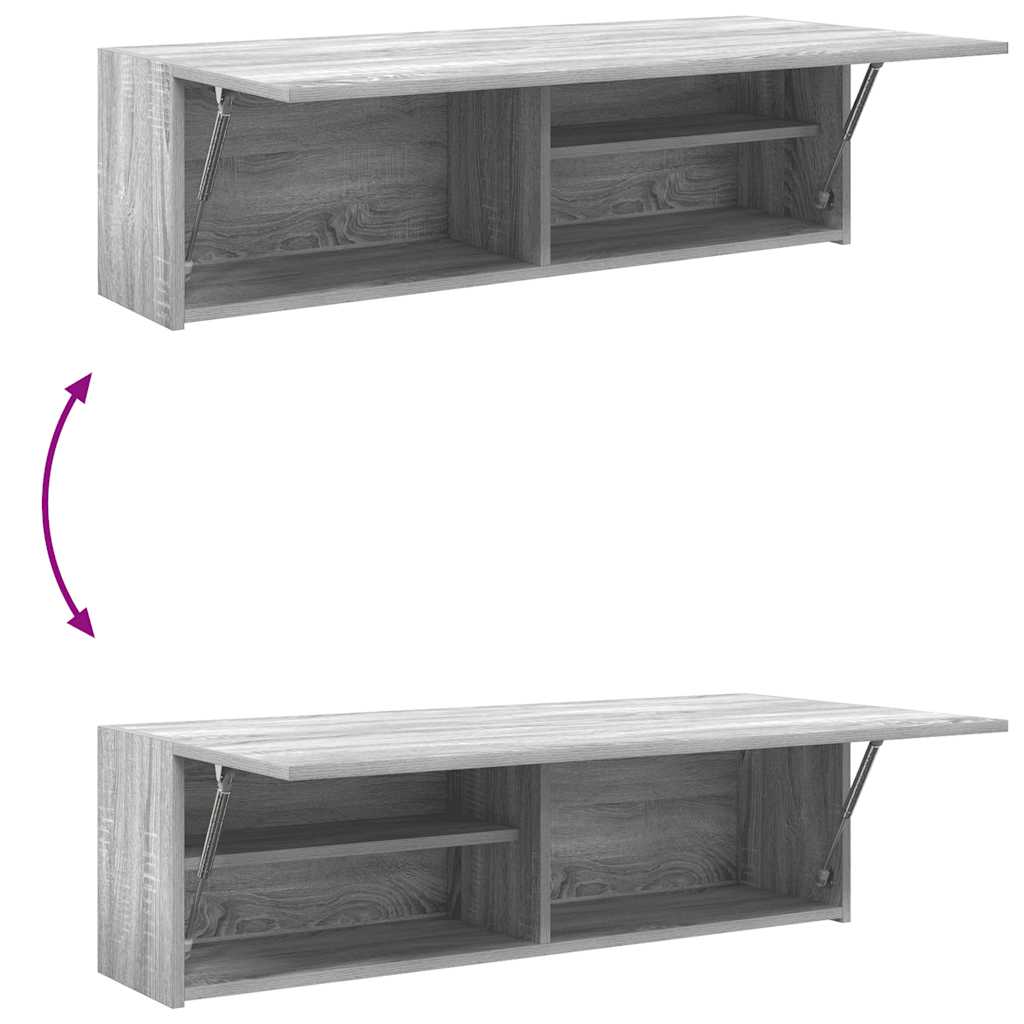 Baderomsskap Sonoma Grå 100x25x30 cm