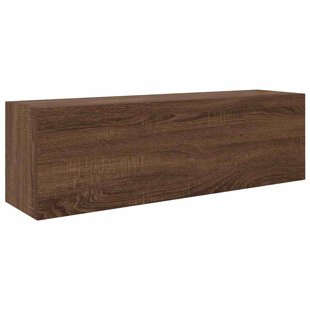 Baderomsskap Brun Eik 100x25x30 cm