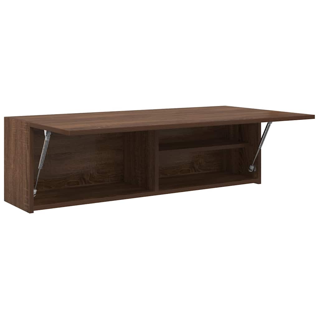 Baderomsskap Brun Eik 100x25x30 cm