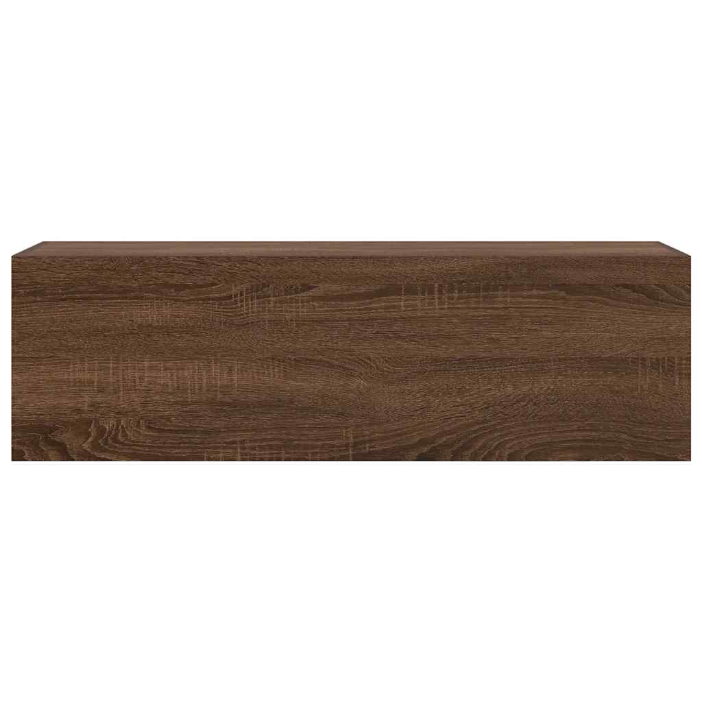 Baderomsskap Brun Eik 100x25x30 cm