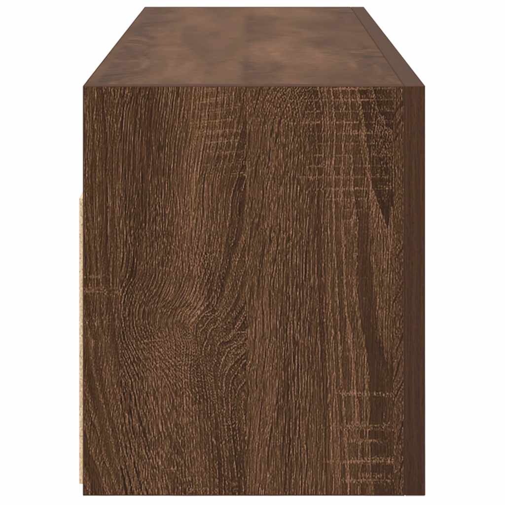 Baderomsskap Brun Eik 100x25x30 cm