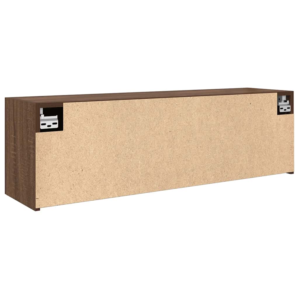 Baderomsskap Brun Eik 100x25x30 cm
