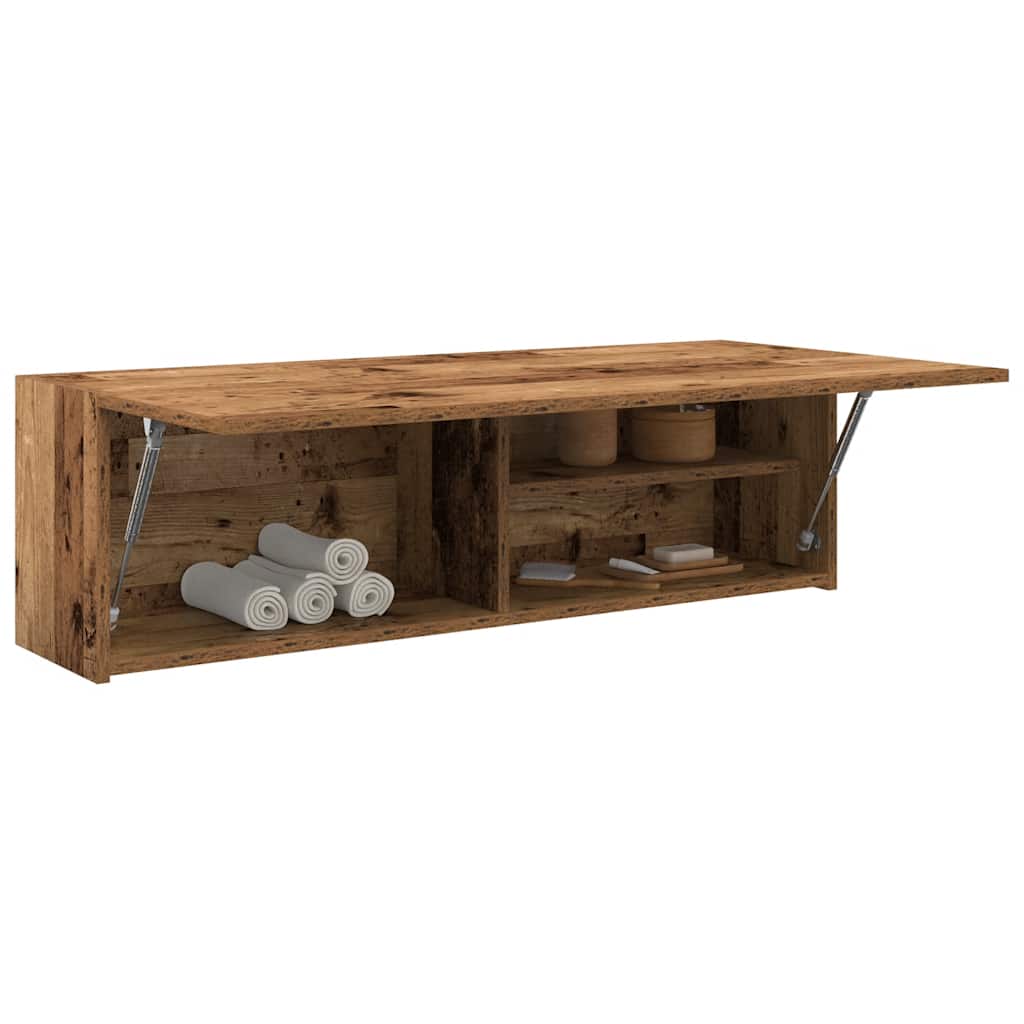Baderomsskap Gammelt Tre 100x25x30 cm