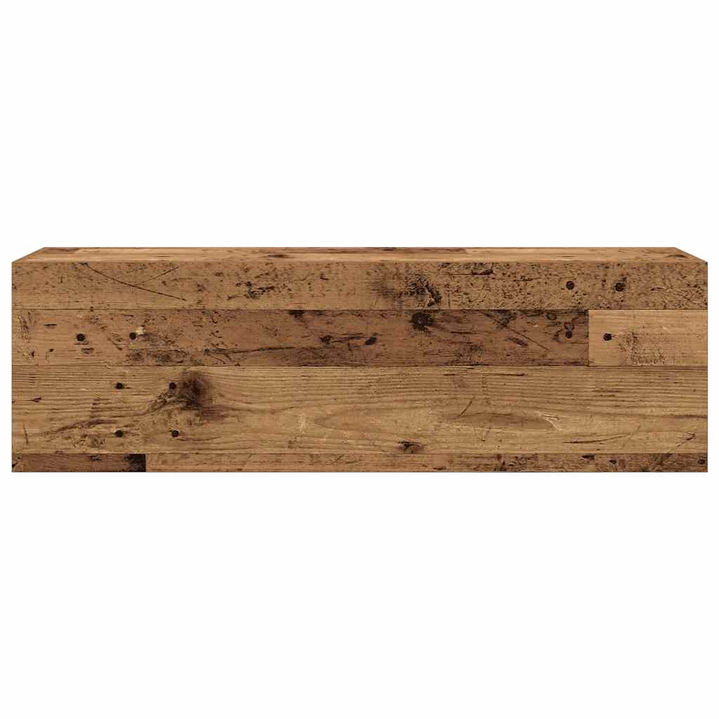 Baderomsskap Gammelt Tre 100x25x30 cm