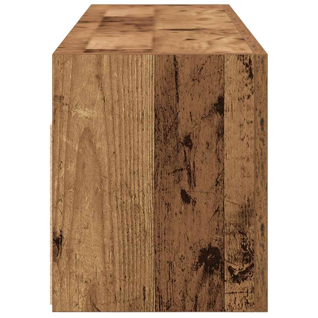 Baderomsskap Gammelt Tre 100x25x30 cm