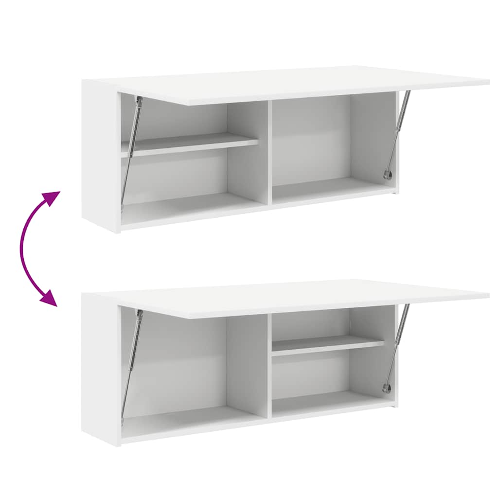 Baderomsskap Hvit 100x25x40 cm