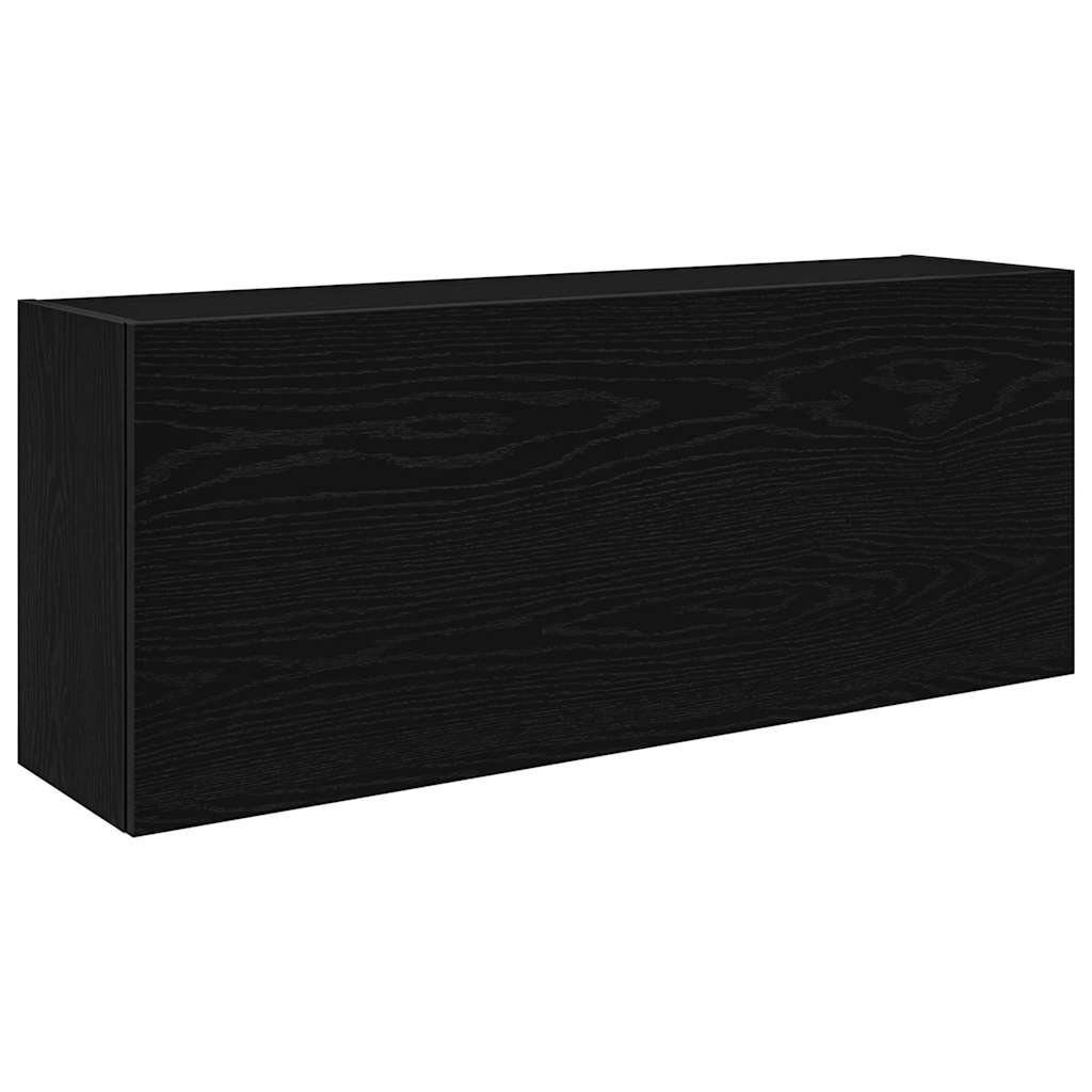 Baderomsskap Svart 100x25x40 cm