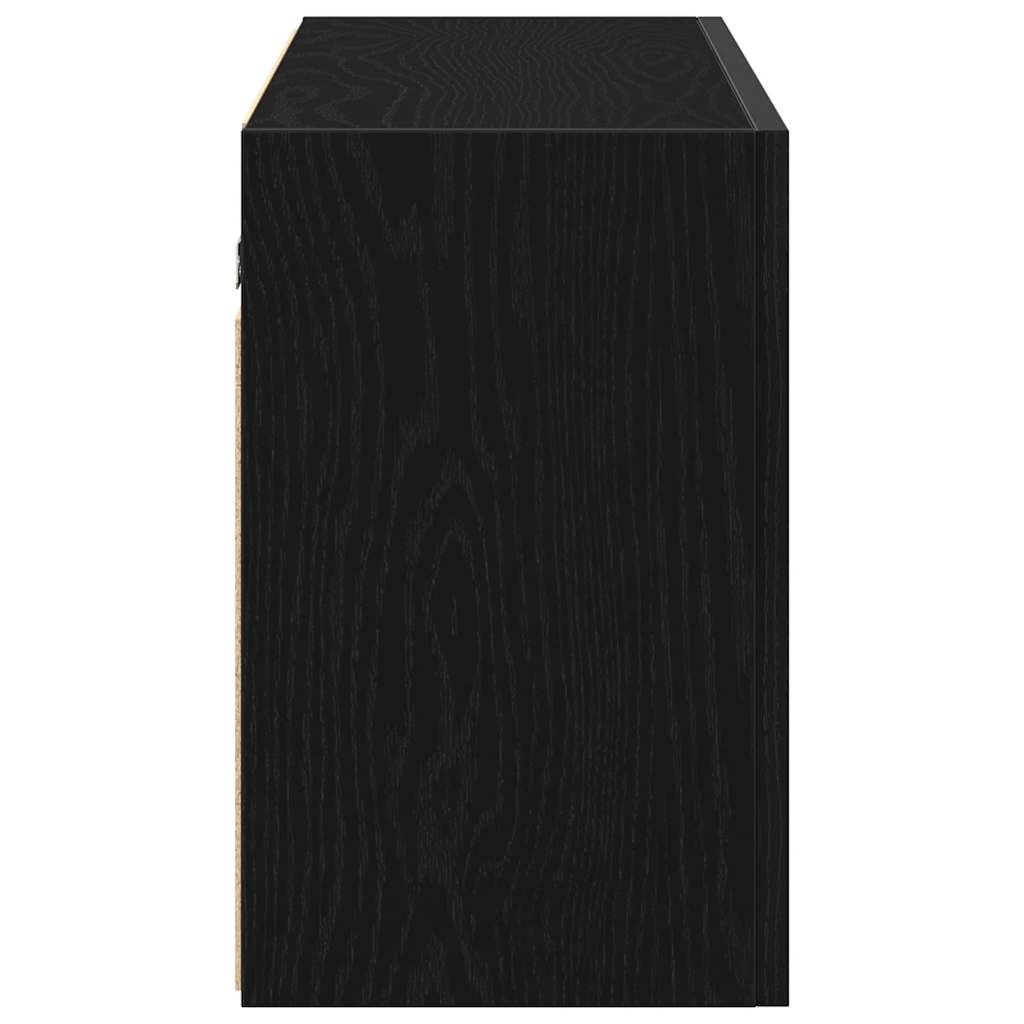 Baderomsskap Svart 100x25x40 cm