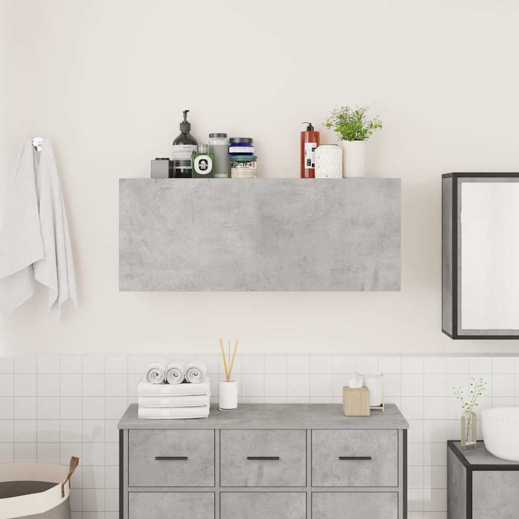 Baderomsskap Betonggrå 100x25x40 cm