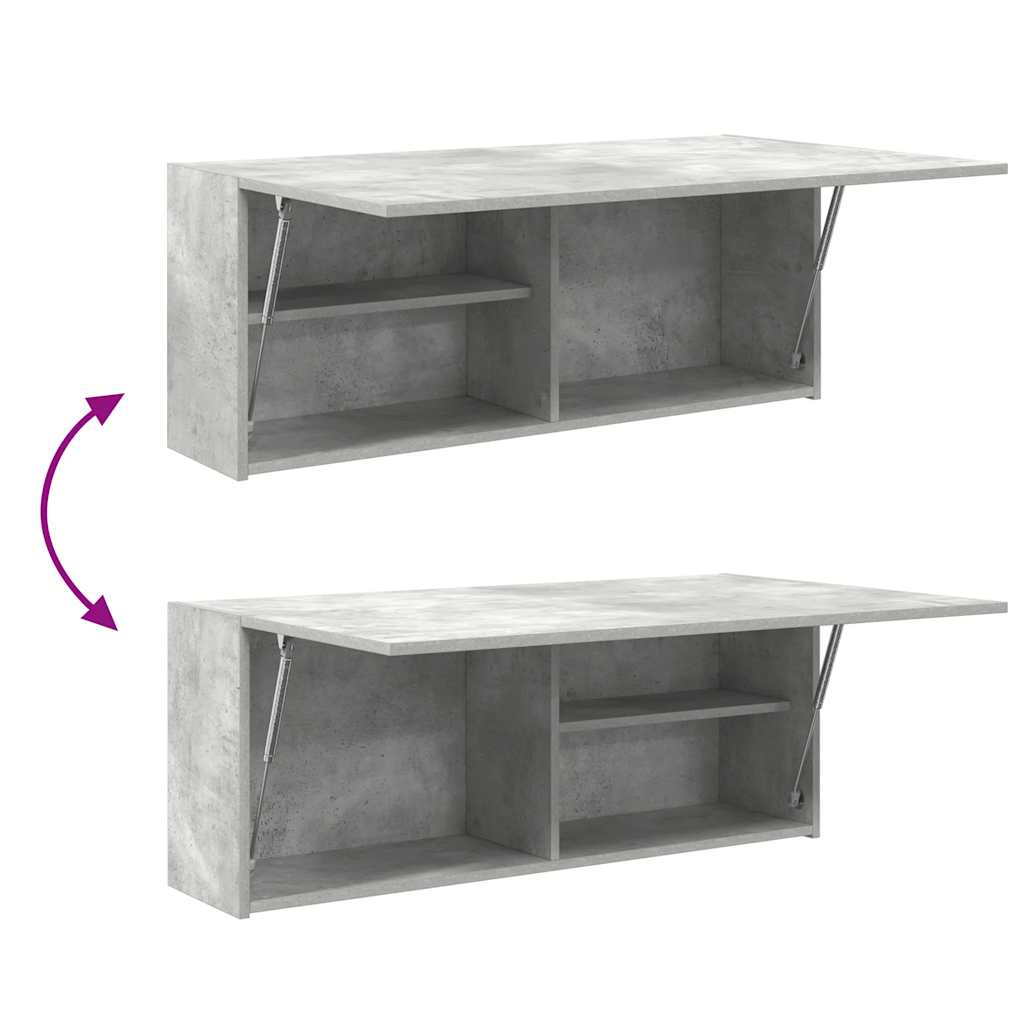 Baderomsskap Betonggrå 100x25x40 cm