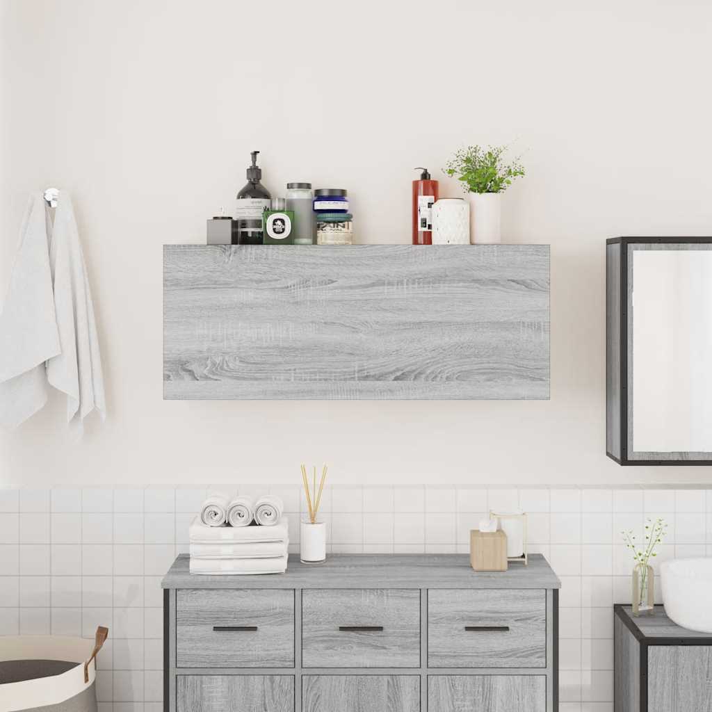 Baderomsskap Sonoma Grå 100x25x40 cm