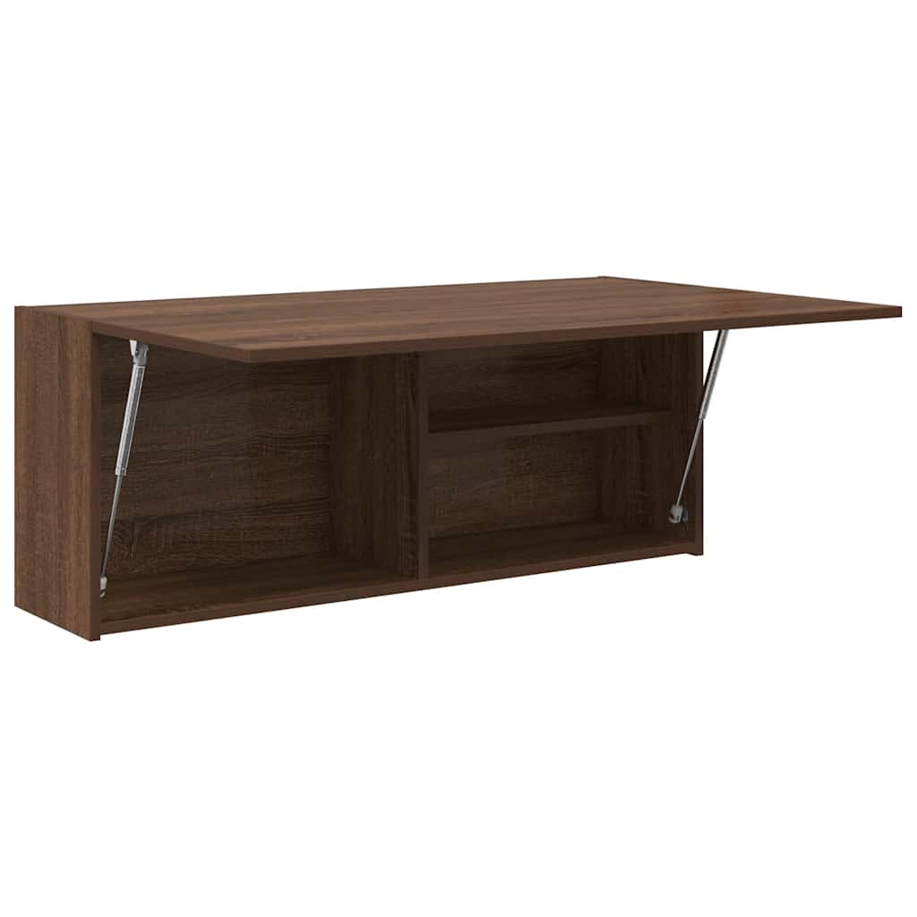 Baderomsskap Brun Eik 100x25x40 cm