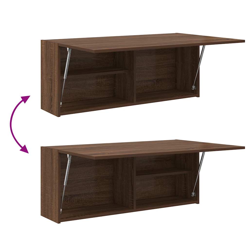 Baderomsskap Brun Eik 100x25x40 cm