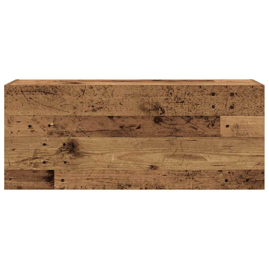 Baderomsskap Gammelt Tre 100x25x40 cm