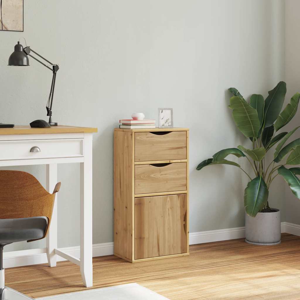 Skap Tre heltre furu med skuffer ODDA 40x24x79 cm