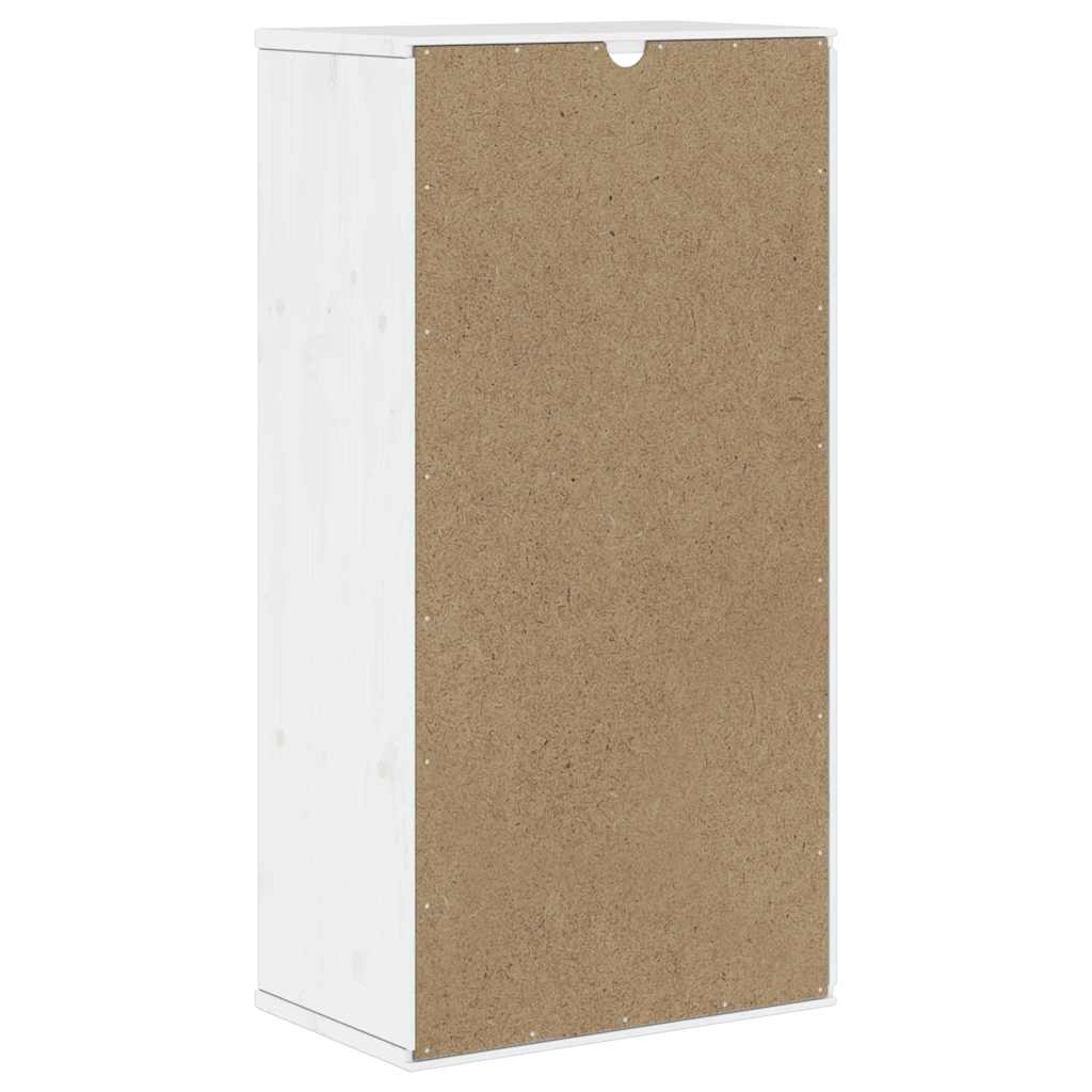 Skap hvit med skuff ODDA 40x24x79 cm heltre furu