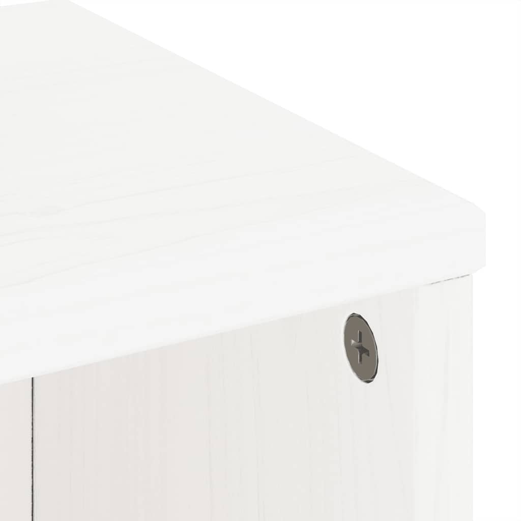 Skap hvit med skuff ODDA 40x24x79 cm heltre furu