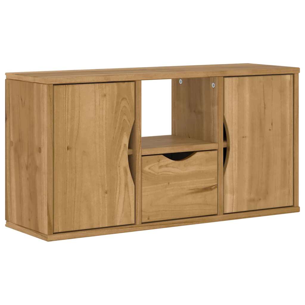 TV-Møbel Tre Tv-skap heltre furu med skuff ODDA 79x24x40 cm