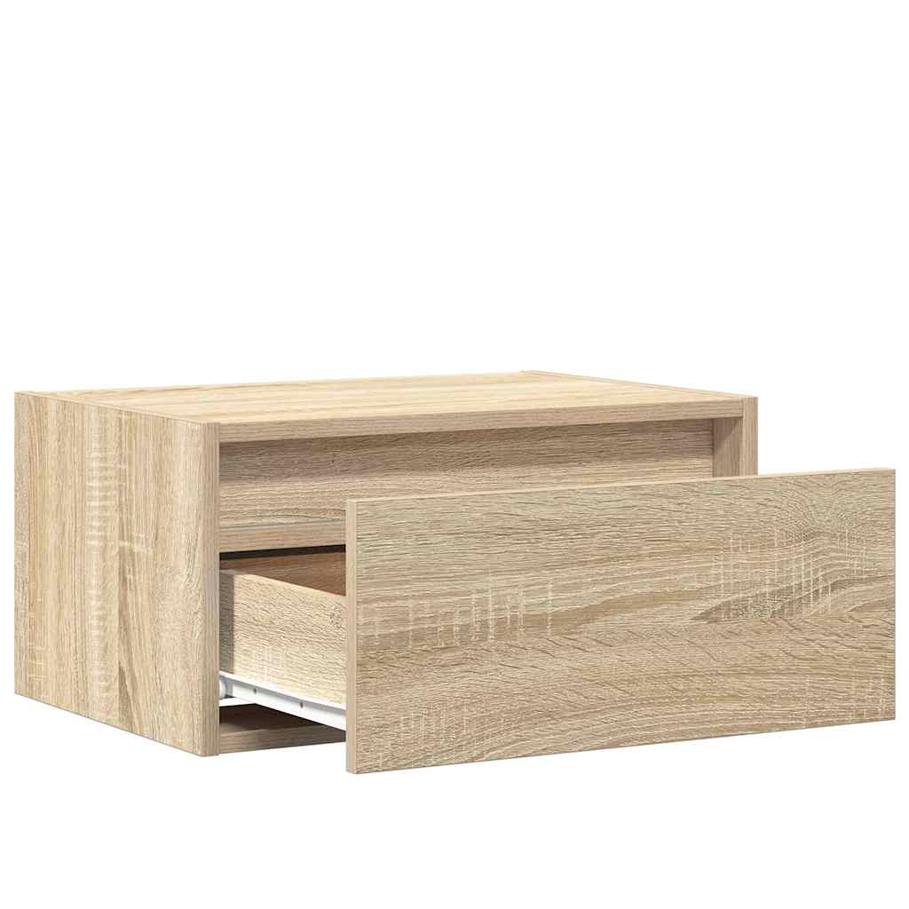 Nattbord Sengbord Sonoma Eik med LED-lys