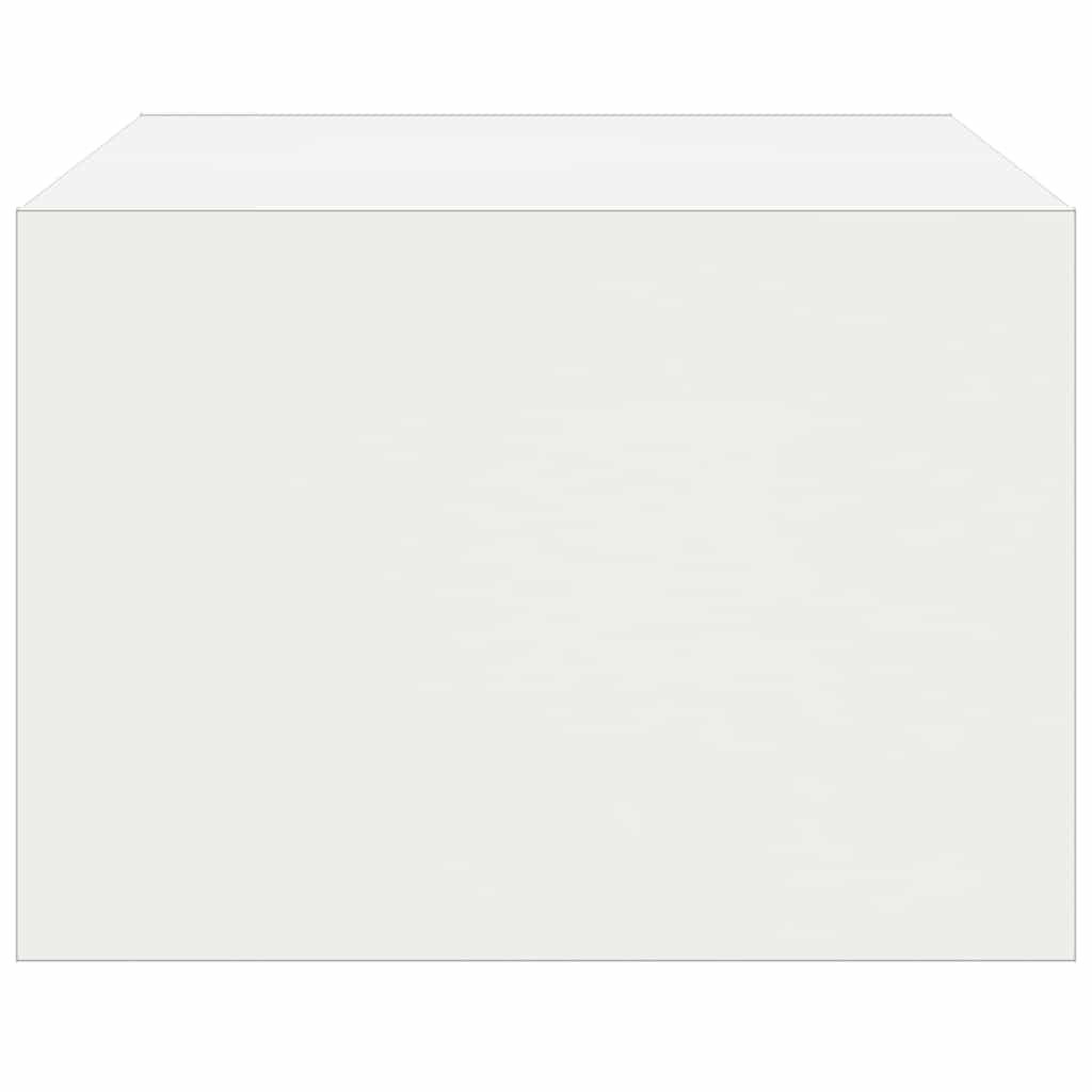 TV-Møbel Hvit Tv-benk med LED-lys 75x35,5x25 cm