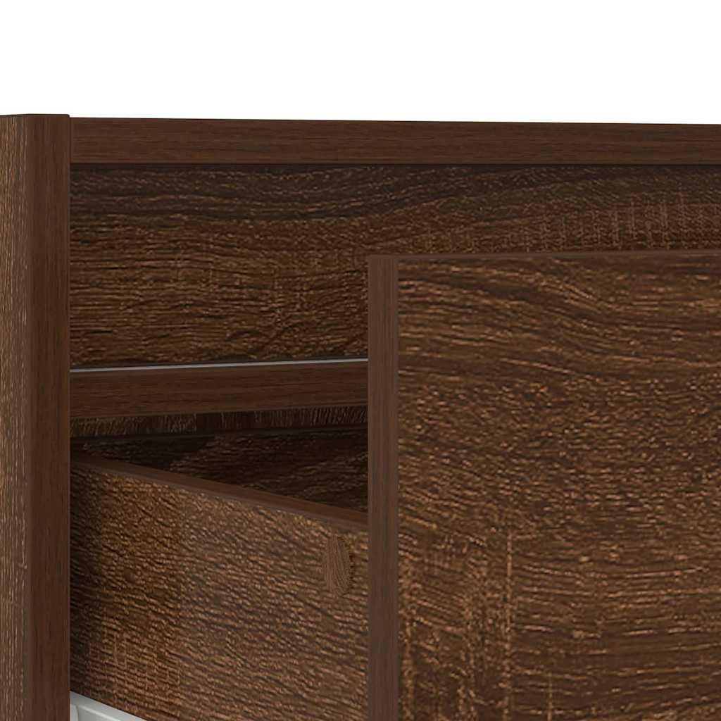 TV-Møbel Brun Eik TV-benk med LED-lys 75x35,5x25 cm