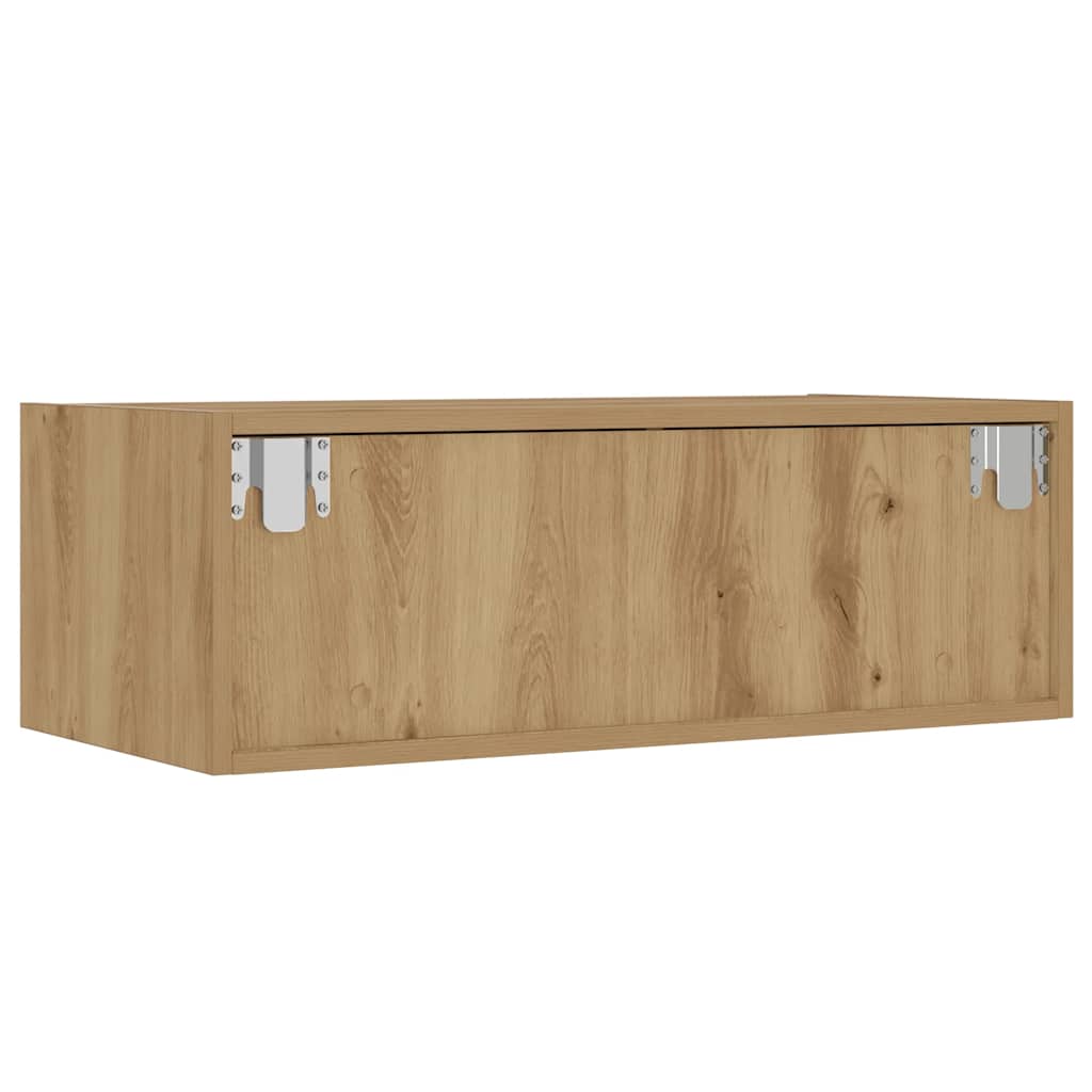TV-Møbel Artisan Eik TV-benk med LED-lys 75x35,5x25 cm