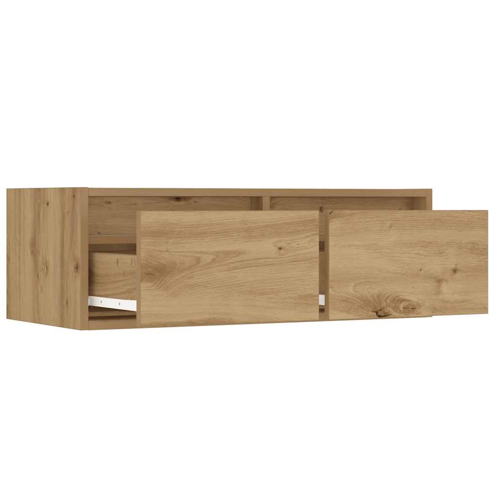 TV-Møbel Artisan Eik TV-benk med LED-lys 75x35,5x25 cm